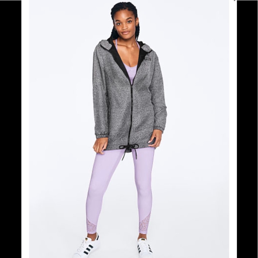 Women Long Full Zip Anorak Jacket Size XS